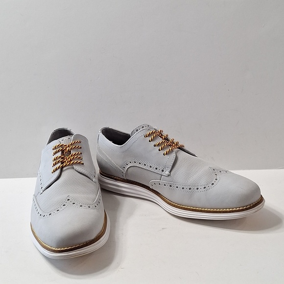 Cole Haan Men\'s Gray Lace Up Business Preppy Grand Wingtip Oxford Shoes Size 9M main image 6